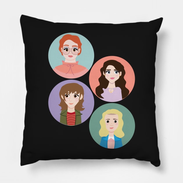 Stranger Gals Pillow by page394