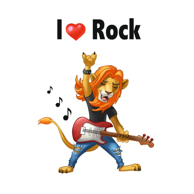 Lion rocker with a guitar. by Taya_art