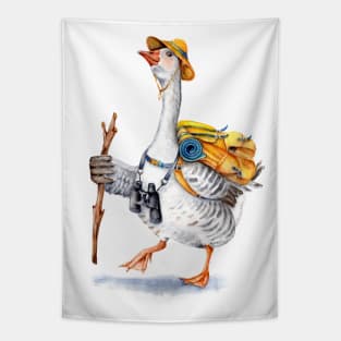 Hiking Goose Tapestry