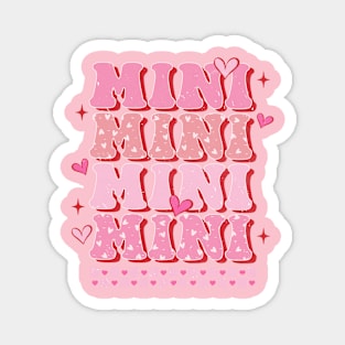 Mini Mini Matching Valentines, Mini Mama Pink Valentine, Retro Valentine Matching Magnet