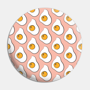 Pink fried eggs pop art breakfast pattern Pin