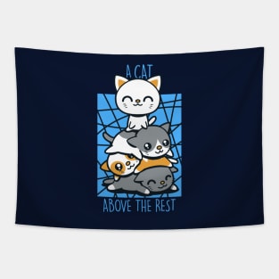 Cute Funny Kawaii Cats Bonding Funny Saying Gift For Cat Lovers Tapestry