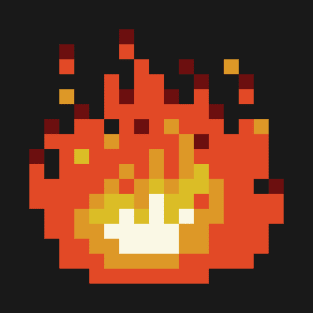 8-bit Orange Fire T-Shirt