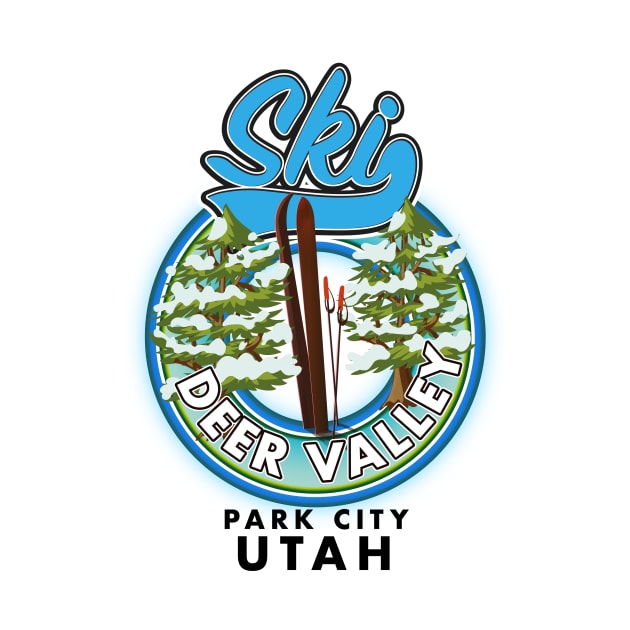 Deer Valley Park City Utah Ski logo by nickemporium1