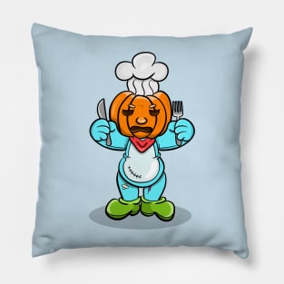 Monster Pumpkin Chef Pillow