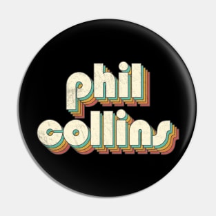 Retro Vintage Rainbow Phil Letters Distressed Style Pin