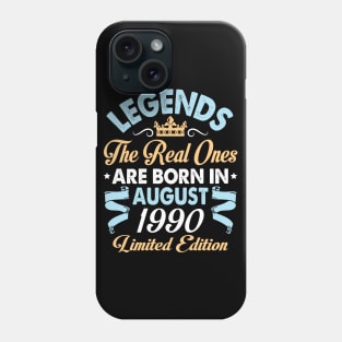 Legends The Real Ones Are Born In August 1980 Happy Birthday 40 Years Old Limited Edition Phone Case