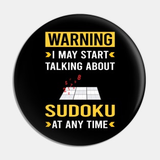 Warning Sudoku Pin