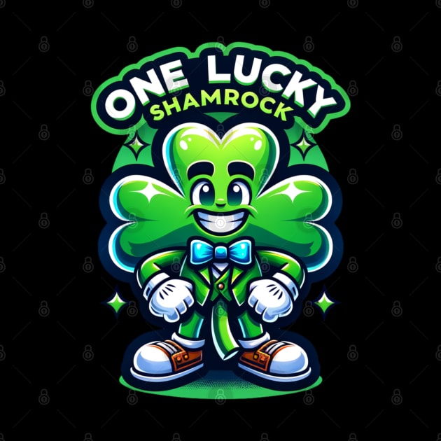 One Lucky Shamrock Funny Cute Irish St Patrick's Day St Paddy's Day Leprechaun Shenanigans by Carantined Chao$