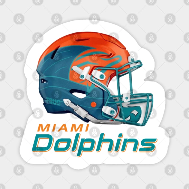 helmet from Miami dolphins Magnet by Anjiang_x