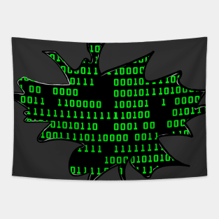 Matrix Code - Quirky Binary 1 and 0 Design Tapestry