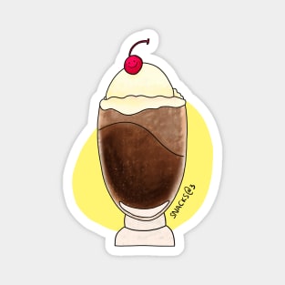 Ice cream float with red cherry Magnet