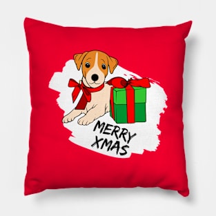 Christmas Dogs Merry Xmas T-Shirt T-Shirt No2 Pillow