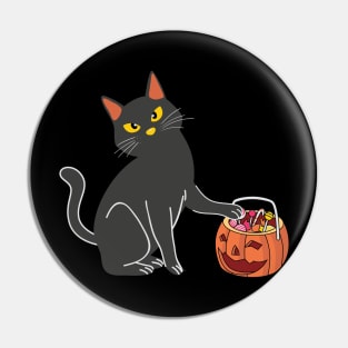 Halloween Black Cat Pumpkin Sweet Candy Pin