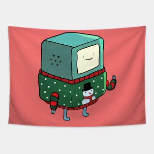 Beemo Adventure Time Christmas Tree Tapestry