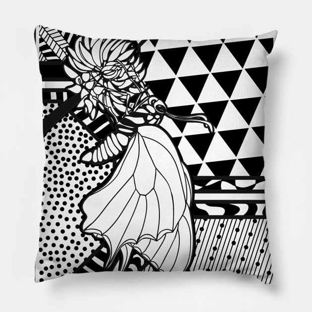 Background Zentangle Pillow by emilyjcurran 