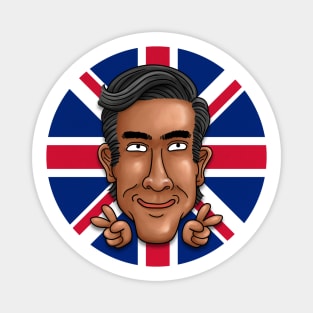 Rishi Sunak Victory Sign British Flag Magnet