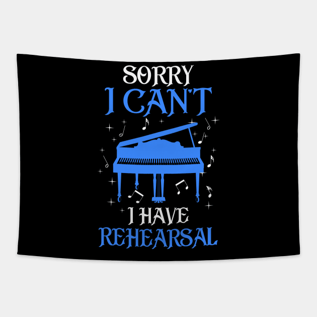 Funny Piano Player Gift Tapestry by KsuAnn