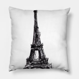 Eiffel Tower Painting Pillow