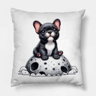 Lunar Frenchie: Adventures Beyond, Dog Lover, French Bulldog Pillow