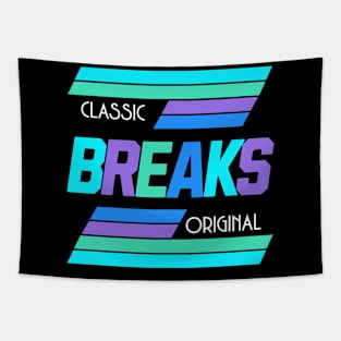 BREAKBEAT  - Classic Original Breaks (aqua/blue/purple) Tapestry