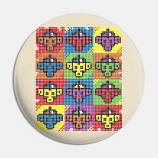 Monkey Blista Pattern Mosaic Pin