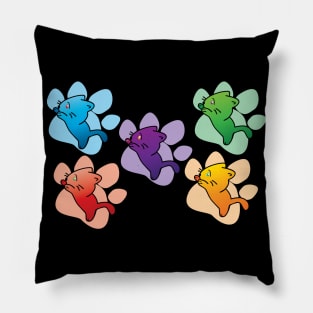 Stay Pawsitive Art (mix color) Pillow