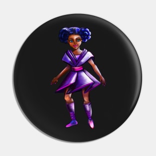 Anime girl with two puffs. Back lit 2. Black afro anime girl in purple from outer space ! beautiful  black girl with Braided hair, blue eyes, Cherry pink lips and dark brown skin. Hair love ! Pin