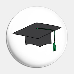 Green Tassel Graduation Cap Pin