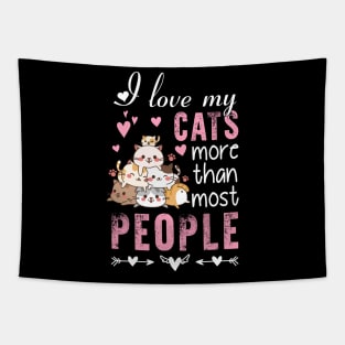 Just A Girl Who Loves Breed Overview Cat And Heart Tapestry