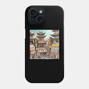 Beijing city drawing Phone Case