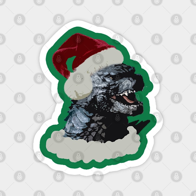 godzilla christmas Magnet by edongskithreezerothree