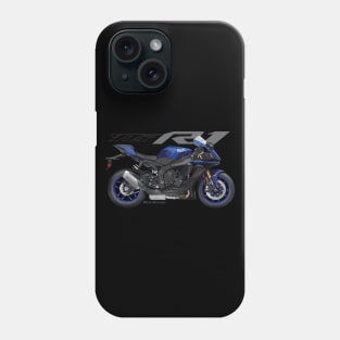 Yamaha R1 19 blue, sl Phone Case