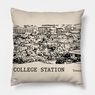 College Station Texas Pillow