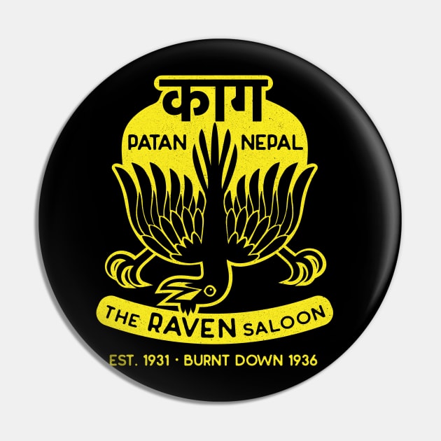 The Raven Saloon (yellow version) Pin by toadyco