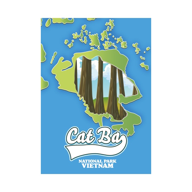 cat ba national park Vietnam travel map by nickemporium1