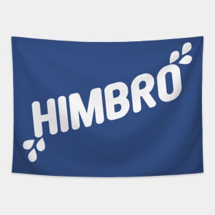 Himbro sweat, White on blue Tapestry