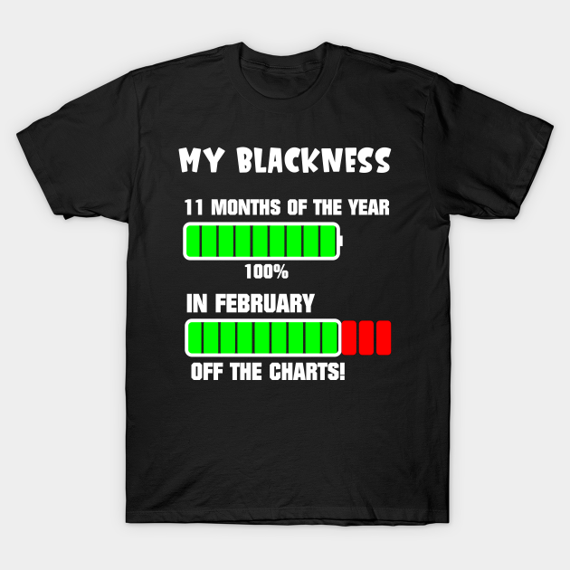 Discover My Level of Blackness Off The Charts - Black History Month - T-Shirt