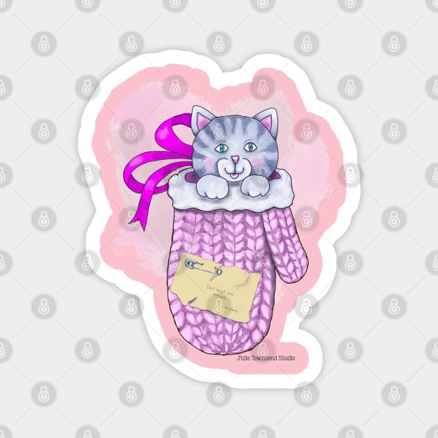 Mitten Kitten Magnet by Julie Townsend Studio