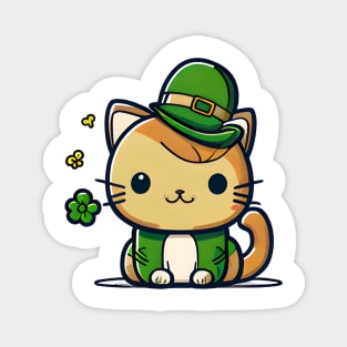 St. Patrick's Day Cat Magnet