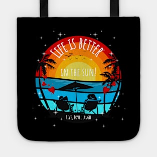 Life Is Better In The Sun! Sunset and Palms Tote