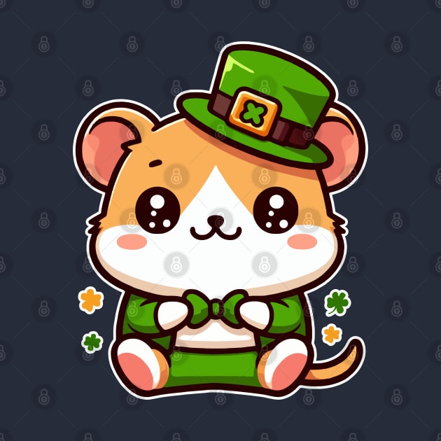 St. Patrick's Hamster Cute Kawaii Dodent Lover  by Cuteness Klub