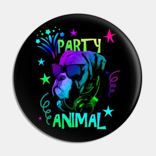 Boxer Dog Party Animal Pin