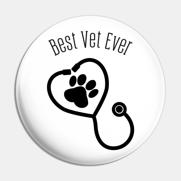 Best Vet Ever Veterinary Technician Animal Doctor Pin by rock-052@hotmail.com