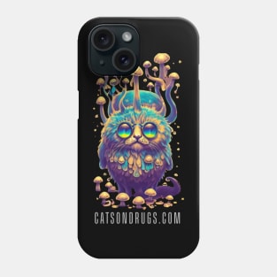 Techno Cat - Psychedelic Cat - Catsondrugs.com - #psychedelic #psychedelicart #trippy #psytrance #art #psy #trippyart #music #trance #rave #love #psychedelictrance Phone Case