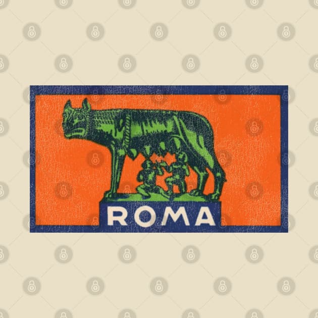 Roma Vintage Rome Italy Romulus Travel Souvenir by darklordpug