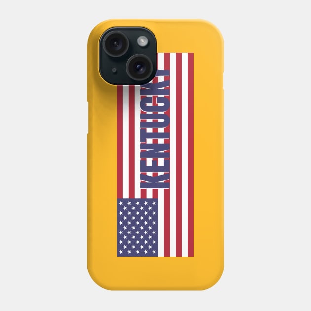 Kentucky State in American Flag Phone Case by aybe7elf