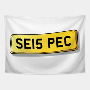 SE15 PEC Number Plate Tapestry