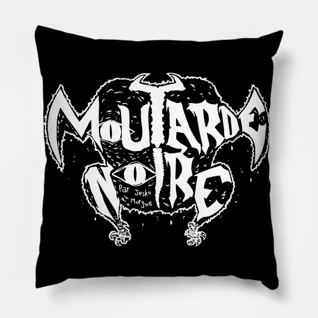 Moutarde Noire Poulet Demon Pillow by Morgue Window Merch