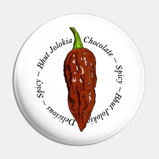 Bhut Jolokia Chocolate Ghost Chili Pepper Pin